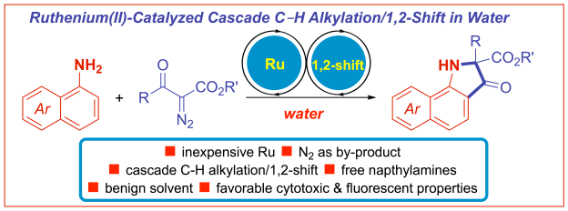 Ruthenium C-H alkylation shift naphthylamines