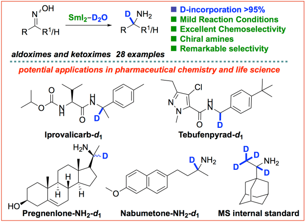 Deuterated Primary Amines via Reductive Deuteration of Oximes