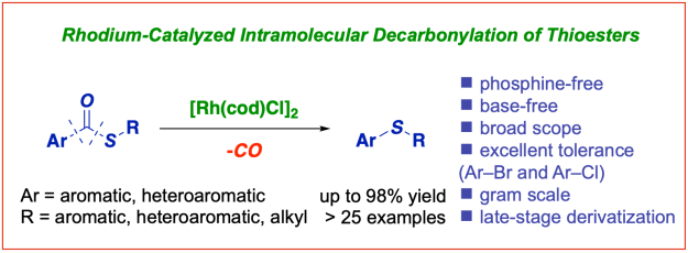 Thioester-decarbonylation-Rh-JOC-2021